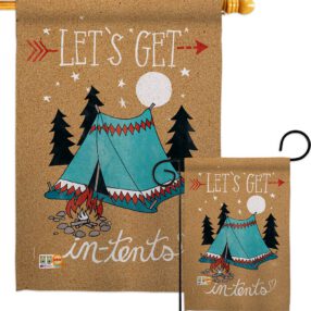 Adventure in Tents - Hobbies Interests Vertical Impressions Decorative Flags HG109067 Made In USA