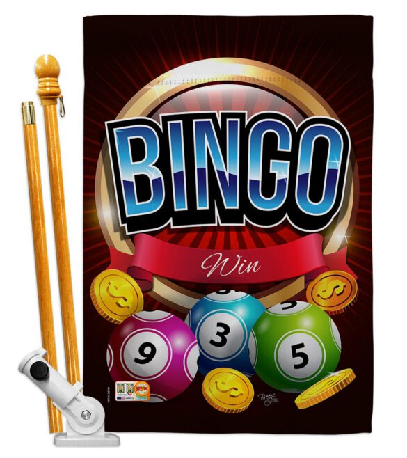 Bingo Win - Hobbies Interests Vertical Impressions Decorative Flags HG109075 Made In USA - Image 5