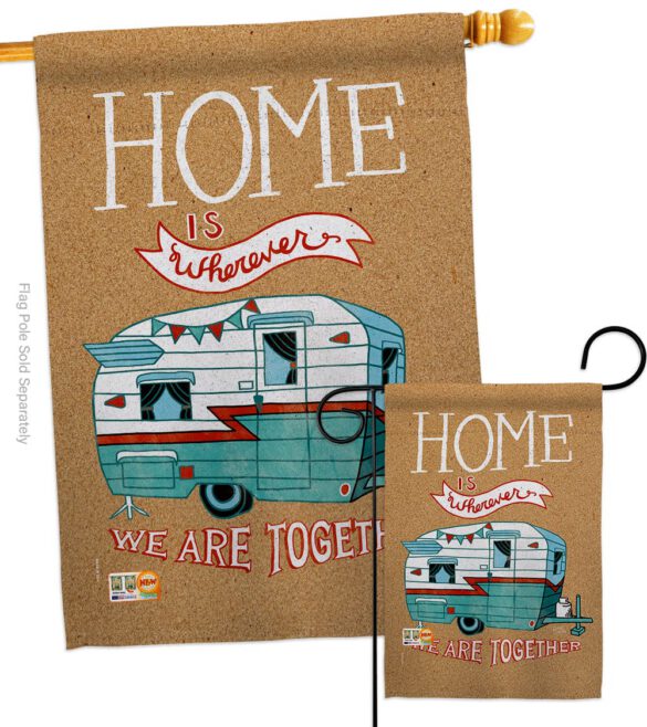 Home is Wherever Camper - Hobbies Interests Vertical Impressions Decorative Flags HG109066 Made In USA - Image 3