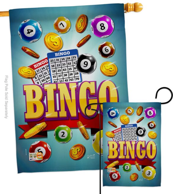 Bingo Win Night - Hobbies Interests Vertical Impressions Decorative Flags HG137088 Made In USA - Image 3