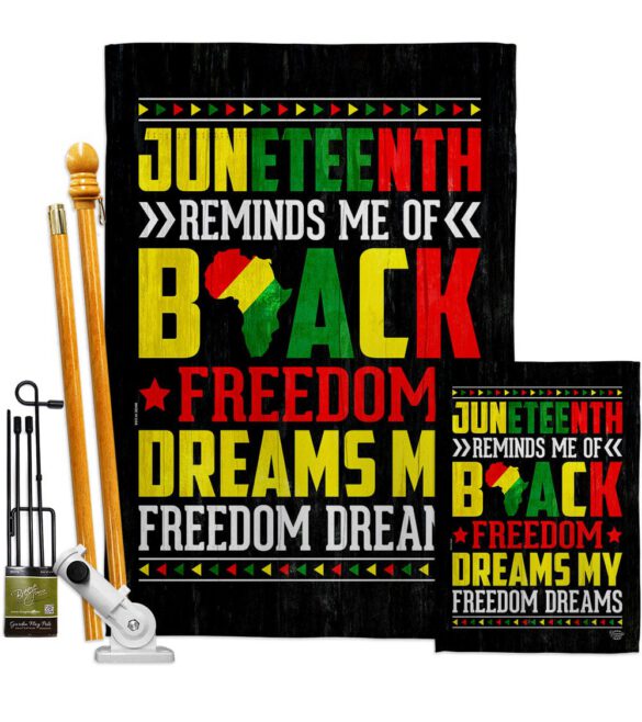 Black Freedom - Historic Americana Vertical Impressions Decorative Flags HG190152 Made In USA - Image 6