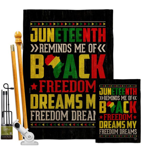 Black Freedom - Historic Americana Vertical Impressions Decorative Flags HG190152 Made In USA - Image 27