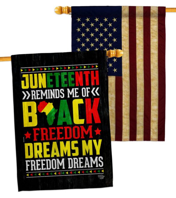 Black Freedom - Historic Americana Vertical Impressions Decorative Flags HG190152 Made In USA - Image 8