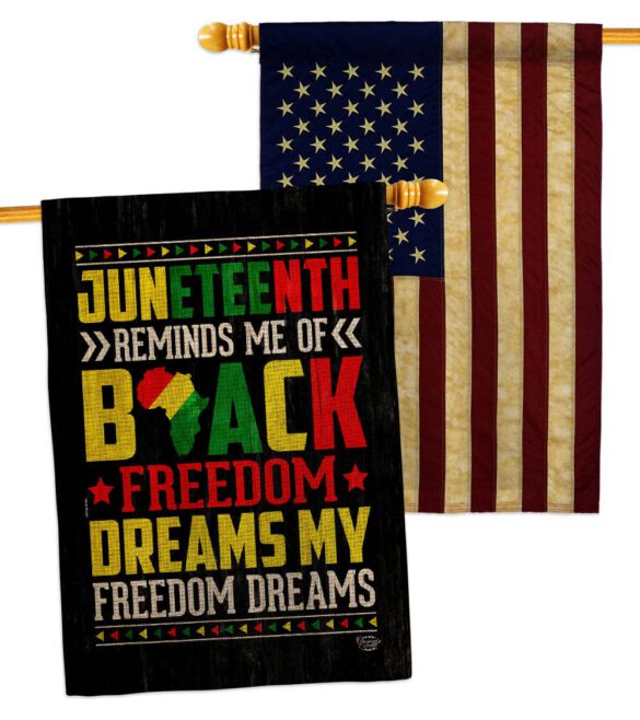 Black Freedom - Historic Americana Vertical Impressions Decorative Flags HG190152 Made In USA - Image 29
