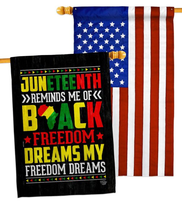 Black Freedom - Historic Americana Vertical Impressions Decorative Flags HG190152 Made In USA - Image 10