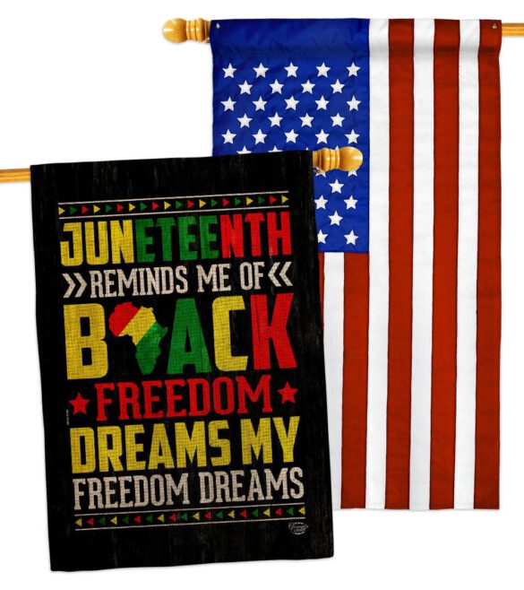 Black Freedom - Historic Americana Vertical Impressions Decorative Flags HG190152 Made In USA - Image 31