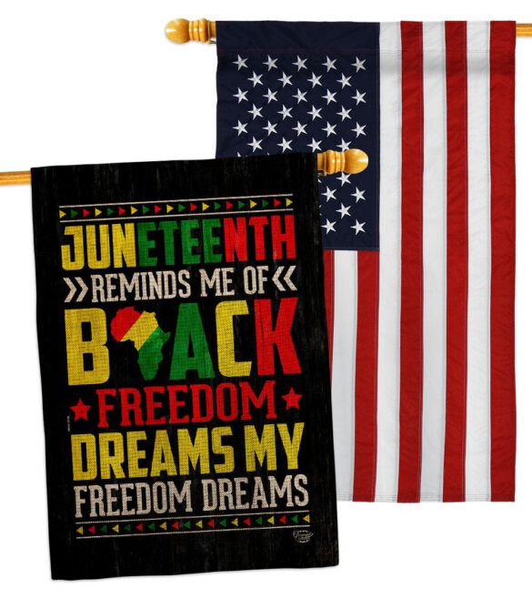 Black Freedom - Historic Americana Vertical Impressions Decorative Flags HG190152 Made In USA - Image 36