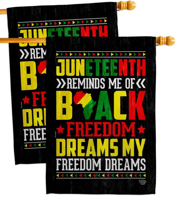Black Freedom - Historic Americana Vertical Impressions Decorative Flags HG190152 Made In USA - Image 12