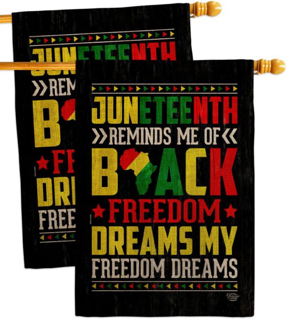 Black Freedom - Historic Americana Vertical Impressions Decorative Flags HG190152 Made In USA - Image 33