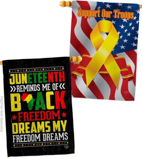 Black Freedom - Historic Americana Vertical Impressions Decorative Flags HG190152 Made In USA - Image 14