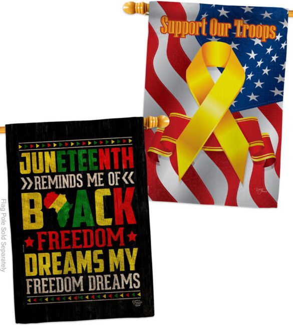 Black Freedom - Historic Americana Vertical Impressions Decorative Flags HG190152 Made In USA - Image 35