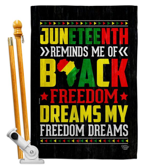 Black Freedom - Historic Americana Vertical Impressions Decorative Flags HG190152 Made In USA - Image 5