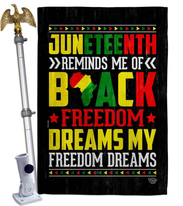 Black Freedom - Historic Americana Vertical Impressions Decorative Flags HG190152 Made In USA - Image 20