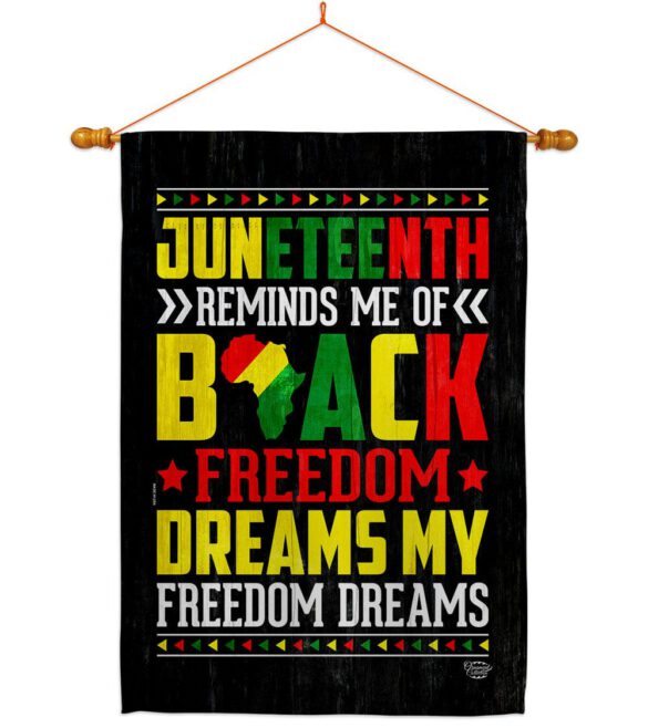 Black Freedom - Historic Americana Vertical Impressions Decorative Flags HG190152 Made In USA - Image 21