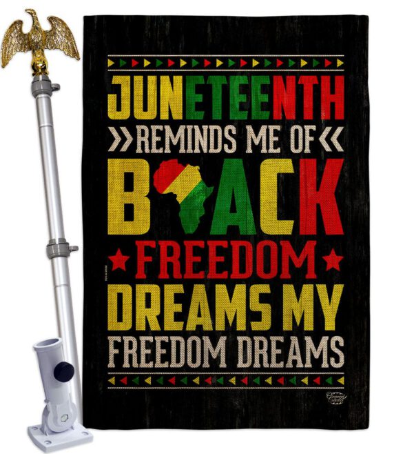 Black Freedom - Historic Americana Vertical Impressions Decorative Flags HG190152 Made In USA - Image 41