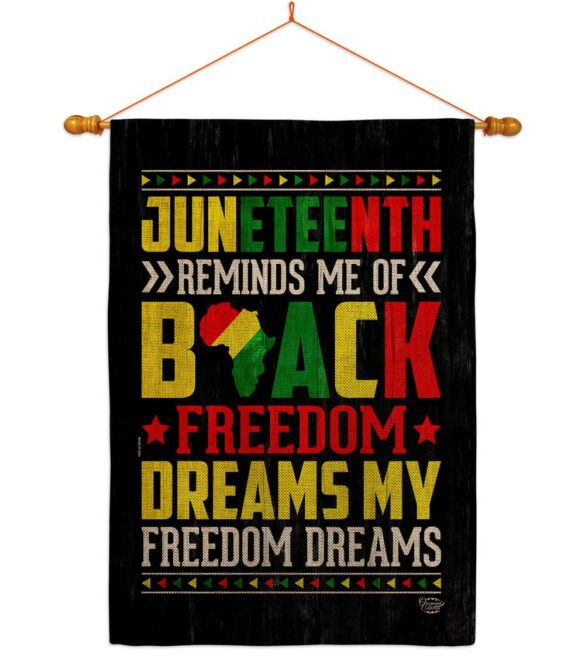 Black Freedom - Historic Americana Vertical Impressions Decorative Flags HG190152 Made In USA - Image 42