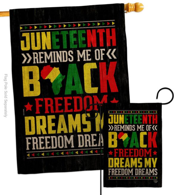 Black Freedom - Historic Americana Vertical Impressions Decorative Flags HG190152 Made In USA - Image 24