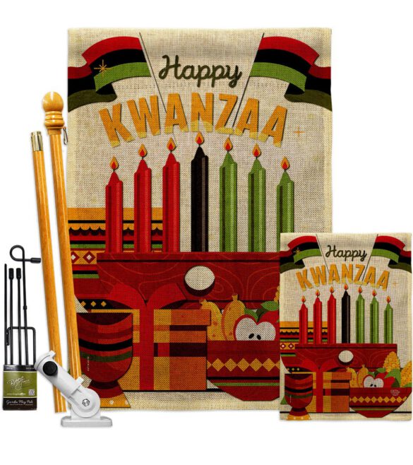 Gather Kwanzaa - Kwanzaa Winter Vertical Impressions Decorative Flags HG192719 Made In USA - Image 18