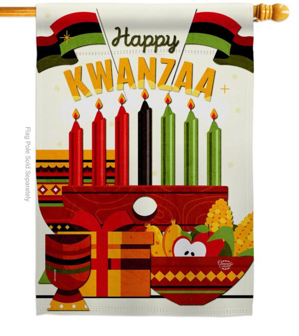 Gather Kwanzaa - Kwanzaa Winter Vertical Impressions Decorative Flags HG192719 Made In USA - Image 2