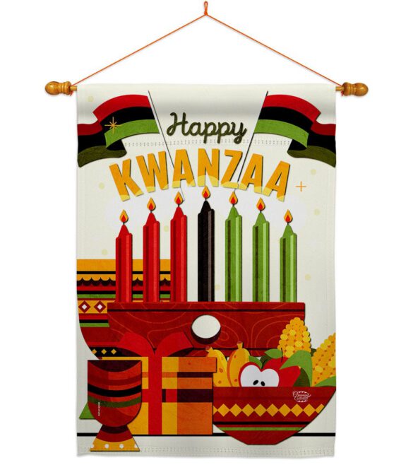 Gather Kwanzaa - Kwanzaa Winter Vertical Impressions Decorative Flags HG192719 Made In USA - Image 12