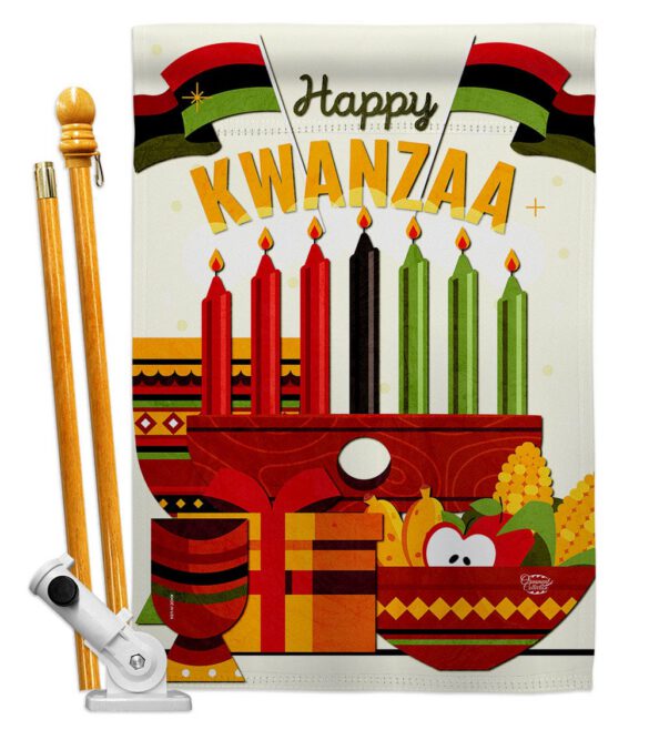 Gather Kwanzaa - Kwanzaa Winter Vertical Impressions Decorative Flags HG192719 Made In USA - Image 5