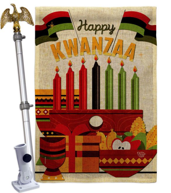 Gather Kwanzaa - Kwanzaa Winter Vertical Impressions Decorative Flags HG192719 Made In USA - Image 23