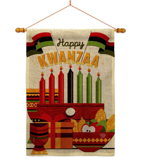 Gather Kwanzaa - Kwanzaa Winter Vertical Impressions Decorative Flags HG192719 Made In USA - Image 24