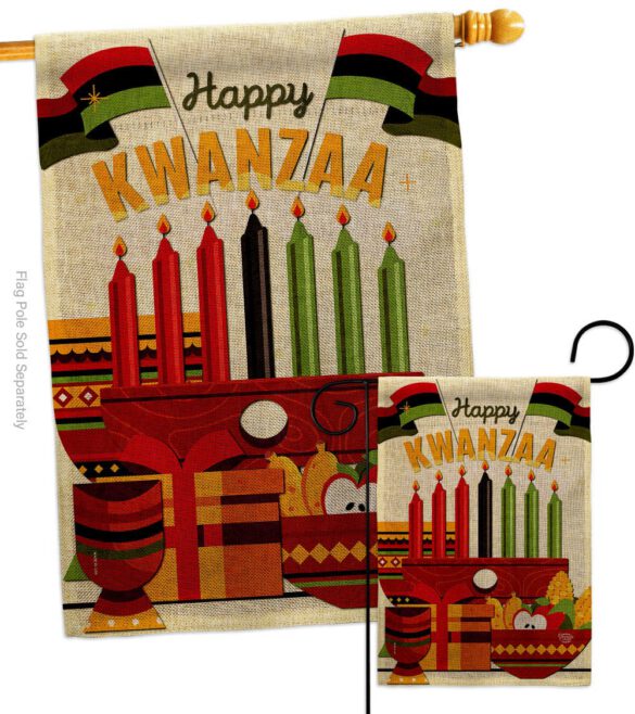 Gather Kwanzaa - Kwanzaa Winter Vertical Impressions Decorative Flags HG192719 Made In USA - Image 15