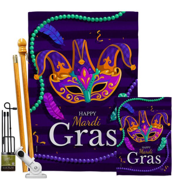 Carnival Mardi Gras - Mardi Gras Spring Vertical Impressions Decorative Flags HG118013 Made In USA - Image 6