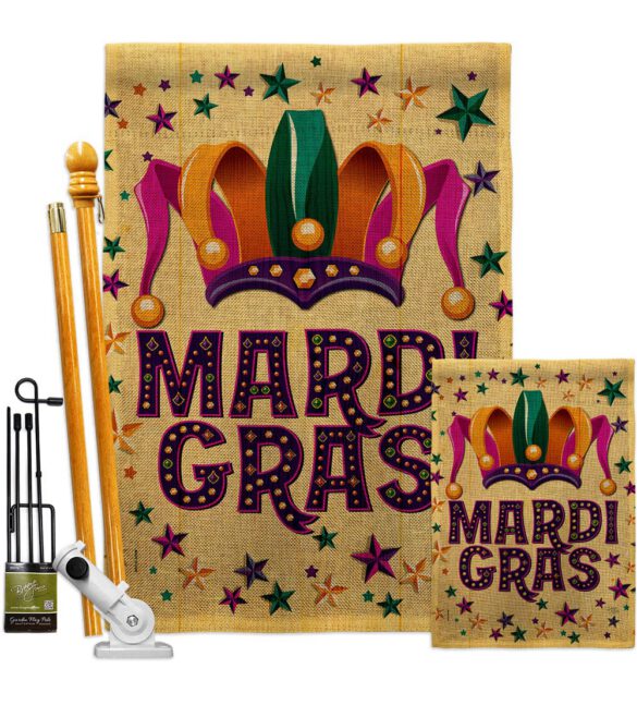 Celebration Mardi Gras - Mardi Gras Spring Vertical Impressions Decorative Flags HG118014 Made In USA - Image 16