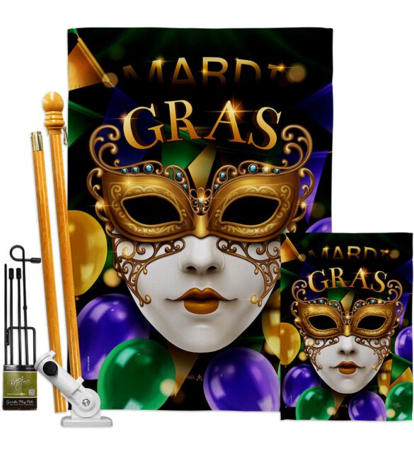 Fat Tuesday Carnival - Mardi Gras Spring Vertical Impressions Decorative Flags HG120008 Made In USA - Image 6