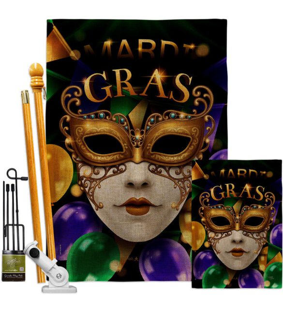 Fat Tuesday Carnival - Mardi Gras Spring Vertical Impressions Decorative Flags HG120008 Made In USA - Image 18