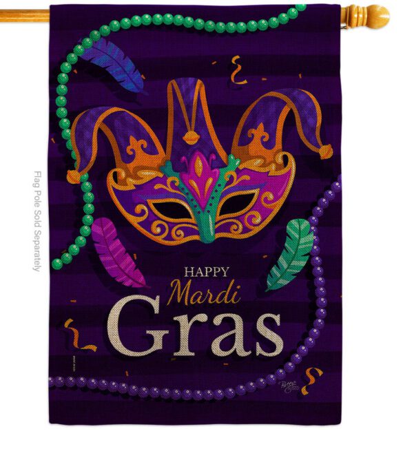 Carnival Mardi Gras - Mardi Gras Spring Vertical Impressions Decorative Flags HG118013 Made In USA - Image 12
