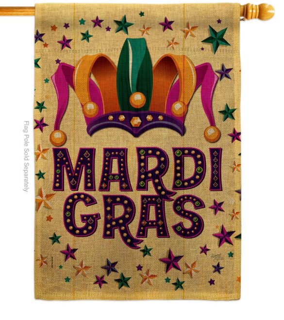 Celebration Mardi Gras - Mardi Gras Spring Vertical Impressions Decorative Flags HG118014 Made In USA - Image 12
