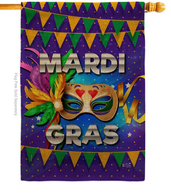 Fat Tuesday - Mardi Gras Spring Vertical Impressions Decorative Flags HG137347 Made In USA - Image 12