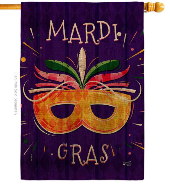 Beads Festival - Mardi Gras Spring Vertical Impressions Decorative Flags HG137361 Made In USA - Image 12