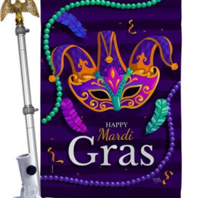House Flag Mardi Gras HS118013 02