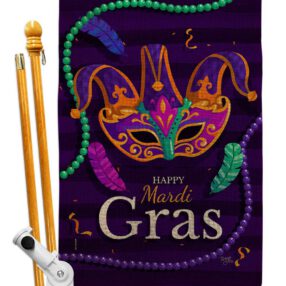 House Flag Mardi Gras HS118013 B