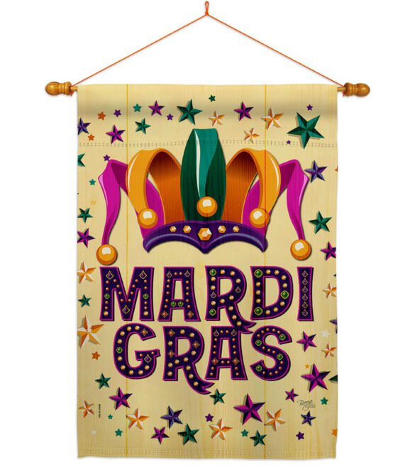 Celebration Mardi Gras - Mardi Gras Spring Vertical Impressions Decorative Flags HG118014 Made In USA - Image 10