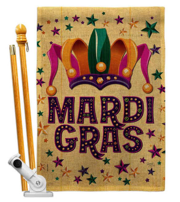Celebration Mardi Gras - Mardi Gras Spring Vertical Impressions Decorative Flags HG118014 Made In USA - Image 15