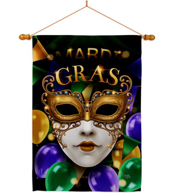 Fat Tuesday Carnival - Mardi Gras Spring Vertical Impressions Decorative Flags HG120008 Made In USA - Image 12