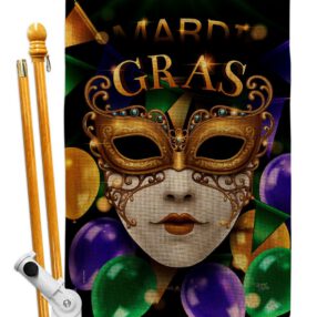 House Flag Mardi Gras HS120008 B