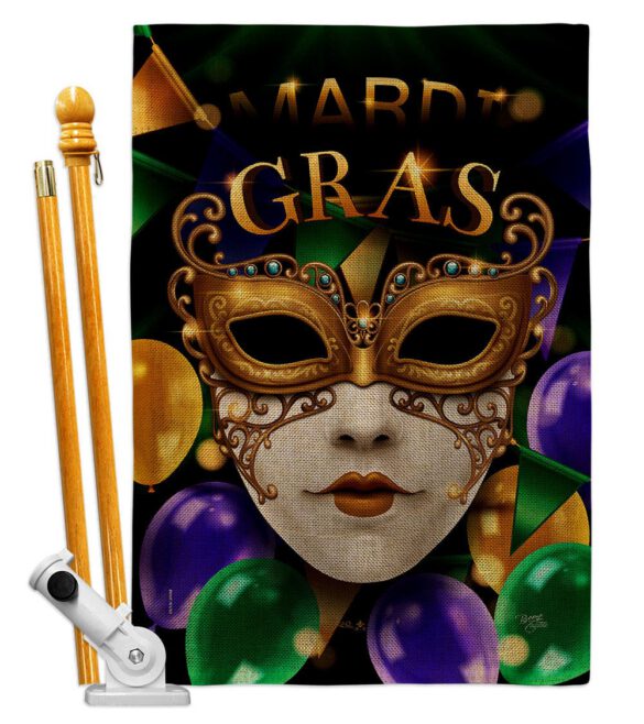 Fat Tuesday Carnival - Mardi Gras Spring Vertical Impressions Decorative Flags HG120008 Made In USA - Image 17