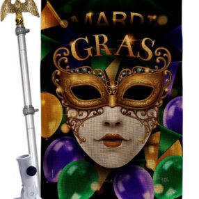House Flag Mardi Gras HS120008 B 02