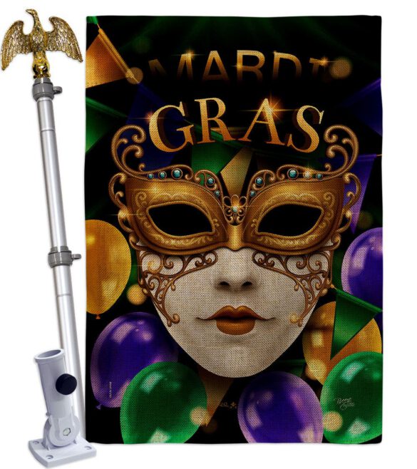 Fat Tuesday Carnival - Mardi Gras Spring Vertical Impressions Decorative Flags HG120008 Made In USA - Image 23