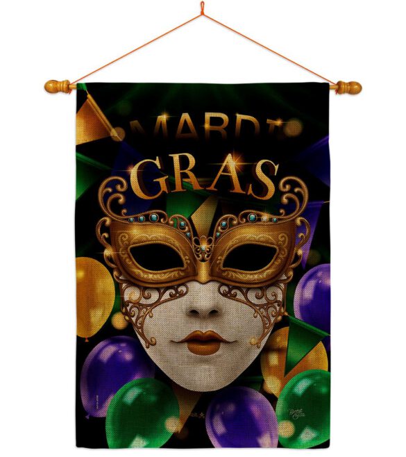 Fat Tuesday Carnival - Mardi Gras Spring Vertical Impressions Decorative Flags HG120008 Made In USA - Image 24