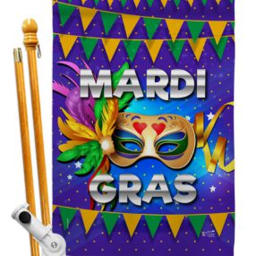 House Flag Mardi Gras HS137347