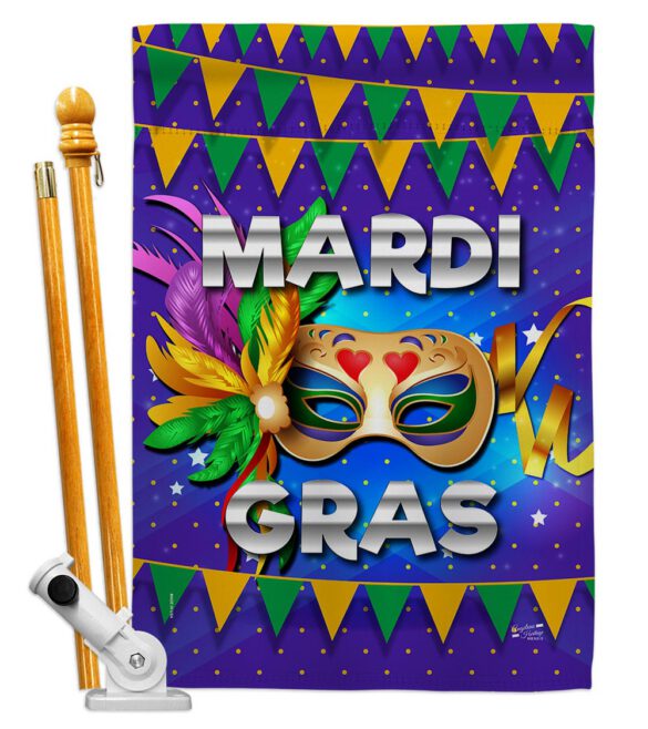 Fat Tuesday - Mardi Gras Spring Vertical Impressions Decorative Flags HG137347 Made In USA - Image 5