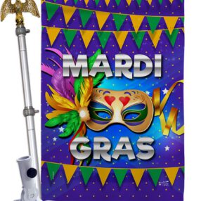 House Flag Mardi Gras HS137347 02