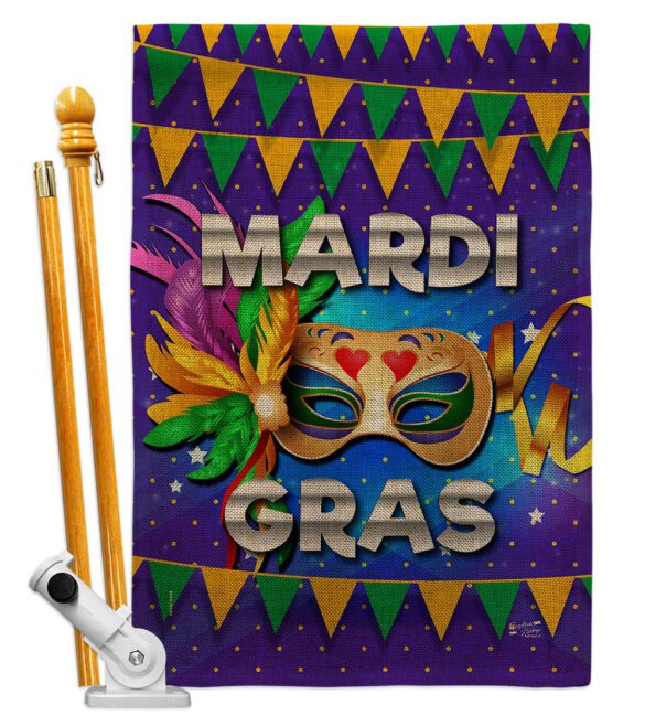 Fat Tuesday - Mardi Gras Spring Vertical Impressions Decorative Flags HG137347 Made In USA - Image 15